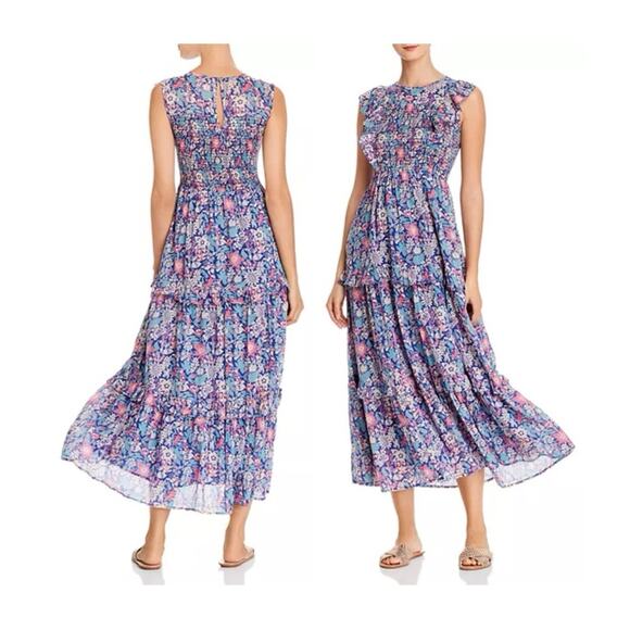 Banjanan Iris Smocked Floral-Print Maxi Dress - Picture 12 of 12